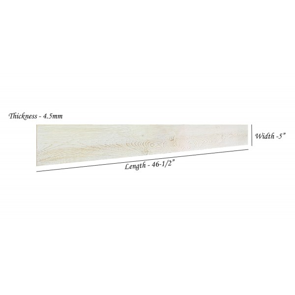 Kingsman Ancient White Wash Color 5 in. W x 46-1/2 in. Peel and Stick Plank Reclaimed Wood Wall Panels (16 sq. ft./Case)
